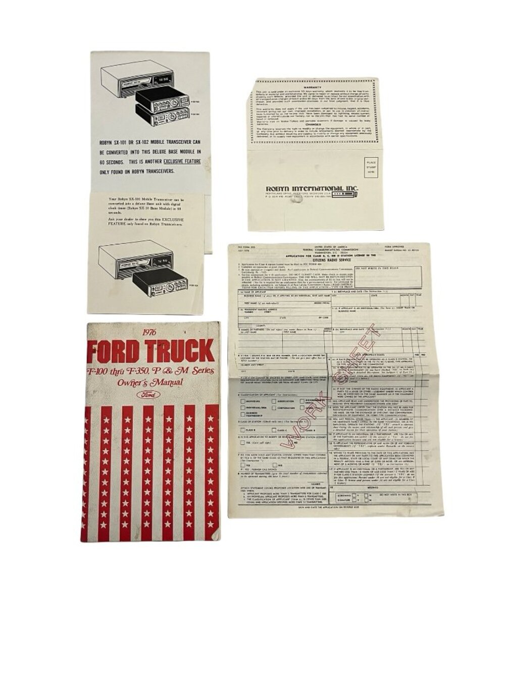 1976 Ford Truck Owner’s Manual F100 F350 P & M Series OEM Original Book + Insert